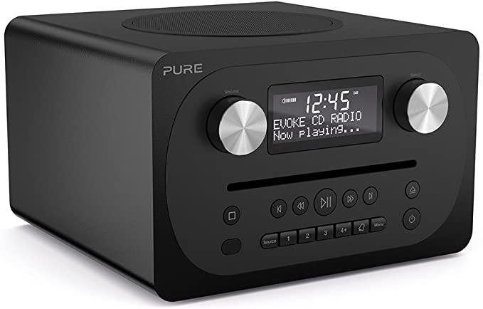 Pure Evoke C-D4 All-in-One Music System with DAB/DAB+/FM Digital Radio – Siena Black