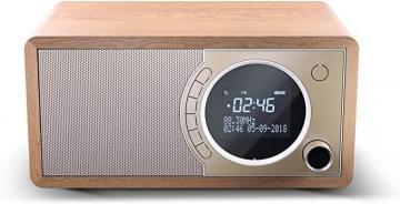SHARP DR-450(BR) 6W DAB+ and FM Digital Radio with Bluetooth, LED Display and Alarm Clock – Brown