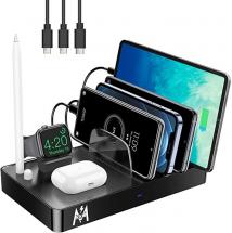 KKM Charging Station for Multiple Devices, 40W Fast 7 in 1 Charging Dock