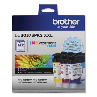 Brother LC30373PKS Super High-Yield Cyan,Magenta,Yellow Ink Cartridge