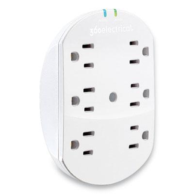 360 Electrical Loft Surge Protector, 6 AC Outlets, 900 J, White