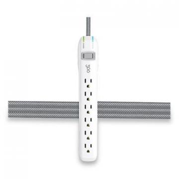 360 Electrical Habitat 6-Outlet Surge Protector, 6 ft Cord, Tungsten