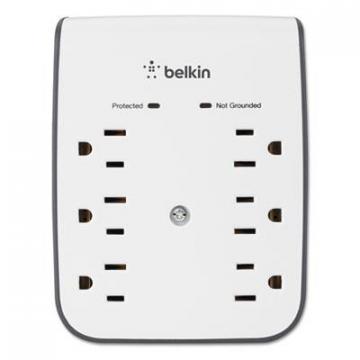 Belkin SurgePlus USB Wall Mount Charger, 6 Outlets; 2 USB, White