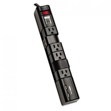Tripp Lite Protect It! Surge Protector, 6 Outlets/2 USB, 8 ft. Cord, 1080 Joules, Black