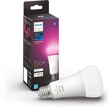 Philips Hue White and Color A21 High Lumen Smart Bulb, 1600 Lumens