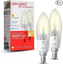 Sengled Zigbee Smart Light Bulbs, Soft White B11 Candelabra Light Bulbs 40W Equivalent