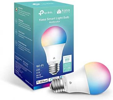 TP-Link New Kasa Smart Bulb, Full Color Changing Dimmable Smart WiFi Light Bulb A19, 9W 800 Lumens