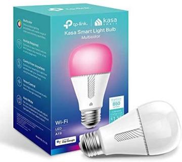 TP-Link Kasa Smart Bulb, Full Color Changing Dimmable WiFi, A19, 9.5W 850 Lumens