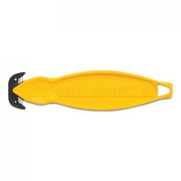 Klever Koncept Safety Cutter, 5.75" Handle, Yellow, 10/Pack