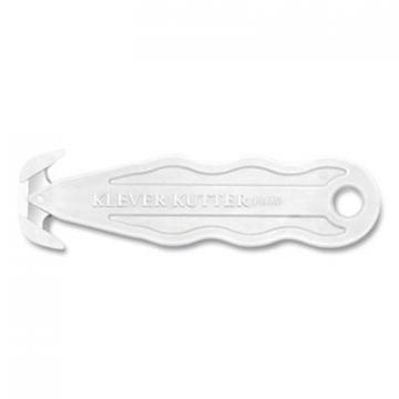 Klever Kutter Kurve Blade Plus Safety Cutter, 5.75" Handle, White, 10/Box