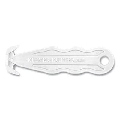 Klever Kutter Kurve Blade Plus Safety Cutter, 5.75" Handle, White, 10/Box