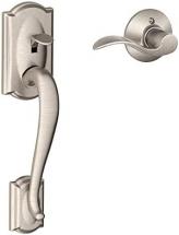 Schlage Lock Camelot Front Entry Handle Accent Right-Handed Interior Lever (Satin Nickel)