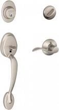 Schlage F60 V PLY 619 ACC Plymouth Front Entry Handleset, Satin Nickel