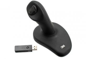 3M Ergonomic Wireless Three-Button Optical Mouse, 2.4 GHz Frequency/30 ft Wireless Range, Right Hand