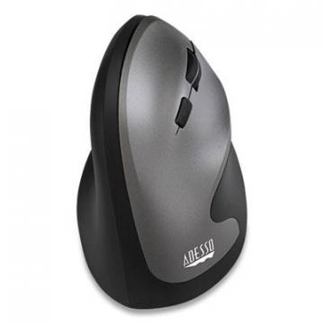 Adesso iMouse A20 Antimicrobial Wireless Mouse, 33 ft Wrieless Range, Right Hand, Black/Granite