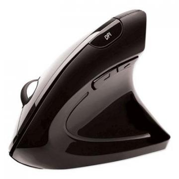 Adesso iMouse E10 Wireless Vertical Ergonomic USB Mouse, 33 ft Wireless Range, Right Hand, Black