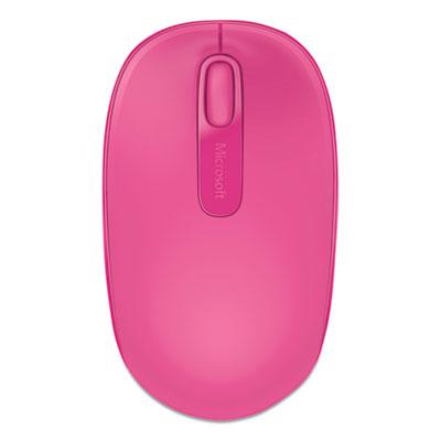 Microsoft Mobile 1850 Wireless Optical Mouse, Left/Right Hand Use, Magenta