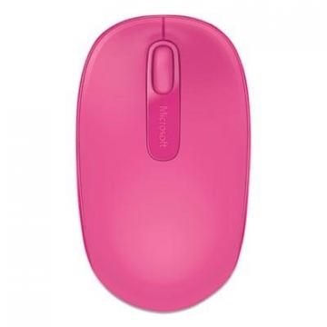 Microsoft Mobile 1850 Wireless Optical Mouse, 16.4 ft Wireless Range, Left/Right Hand Use, Magenta