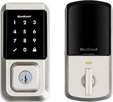 Kwikset 99390-001 Halo Wi-Fi Smart Lock Keyless Entry Electronic Touchscreen Deadbolt, Satin Nickel