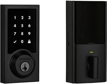 Kwikset 99190-004 Contemporary Premis Touchscreen Keyless Entry Smart Deadbolt Door Lock, Iron Black