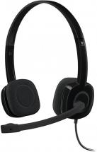 Logitech H151 Wired Headset, Stereo Headphones with Rotating Noise-Cancelling Microphone, Black