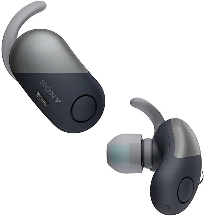 Sony WF-SP700N Truly Wireless Noise-Cancelling Sports Headphones, Black