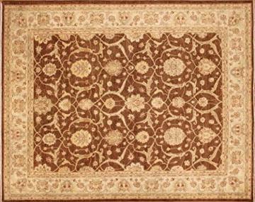 Noori Rug "Sun-Faded Sitar" Hand Knotted Area Rug 8'1" x 9'9" Brown/Ivory