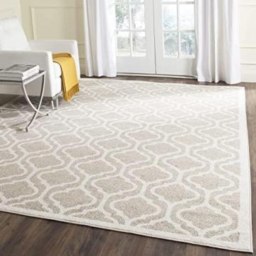 Safavieh Amherst Collection AMT402S Moroccan Geometric Non-Shedding Area Rug, Wheat Beige