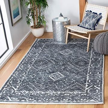 Safavieh Roslyn Collection ROS703M Handmade Vintage Distressed Area Rug, 6' x 9', Blue Ivory