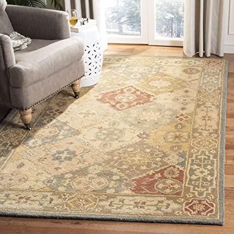 Safavieh Antiquity Collection AT316A Handmade Traditional Oriental Premium Area Rug, Multi Beige