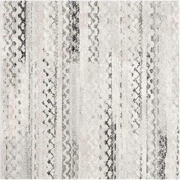 Safavieh Retro Collection RET2136 Modern Abstract Non-Shedding Area Rug, Cream Grey
