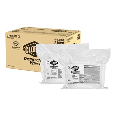 Clorox Disinfecting Wipes, Fresh Scent, 7 x 8, 700/Bag Refill, 2/Carton (31428)