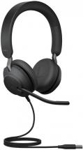 Jabra Evolve2 40 PC Headset – Noise Cancelling UC Certified Stereo Headphones, Black