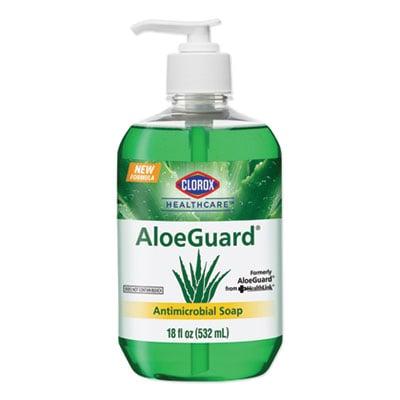 Clorox AloeGuard Antimicrobial Soap, Aloe Scent, 18 oz Pump Bottle, 12/Carton (32378)