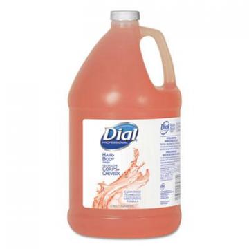 Dial Body and Hair Care, 1 gal Bottle, Gender-Neutral Peach Scent, 4/Carton (03986)
