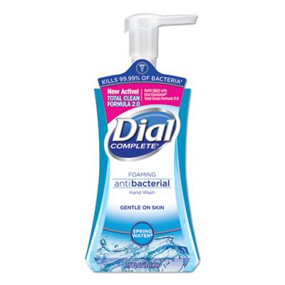 Dial Antibacterial Foaming Hand Wash, Spring Water, 7.5 oz, 8/Carton