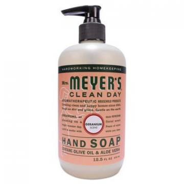 SC Johnson Mrs. Meyer's Clean Day Liquid Hand Soap, Geranium, 12.5 oz, 6/Carton (651332)