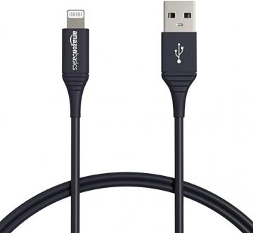 Amazon Basics Lightning to USB A Cable - Premium Collection, Black, 91.5 cm