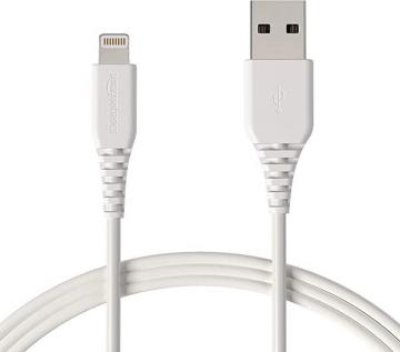 Amazon Basics Lightning to USB-A Cable, Apple MFi Certified iPhone Charger - White, 1.8 m, 2 Pack