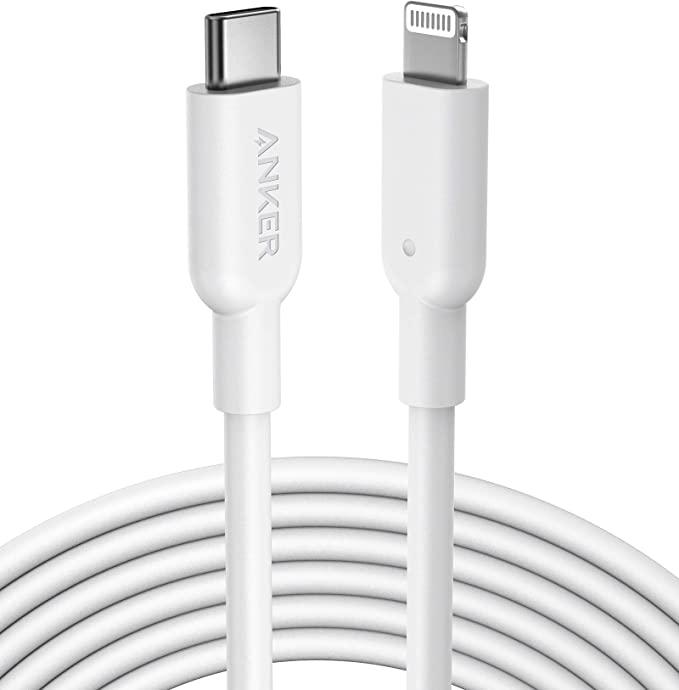 Anker USB C to Lightning Cable, 10 ft, White