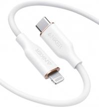 Anker PowerLine III Flow, USB C to Lightning Cable 6ft Cloud White