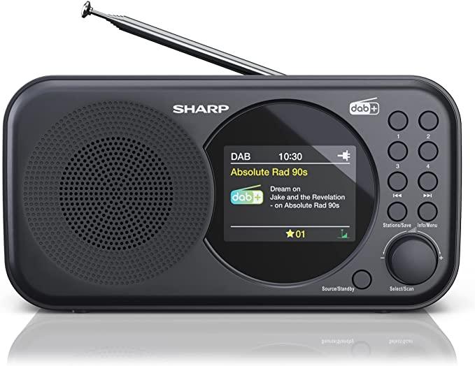 Sharp DR-P320 (BK) DAB/DAB+ FM Portable Digital Radio - Black