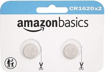 Amazon Basics CR1620 Lithium Coin Cell - Pack of 2