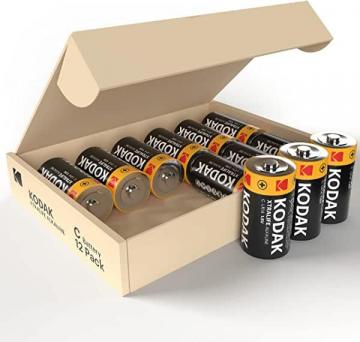 Kodak Xtralife C Cell 1.5V Baby Alkaline Battery - C batteries 12 pack