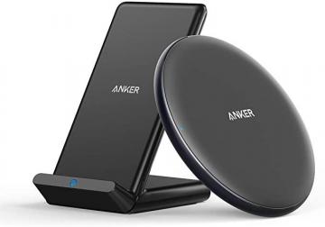 Anker Wireless Chargers Bundle, PowerWave Pad & Stand Upgraded, Qi-Certified