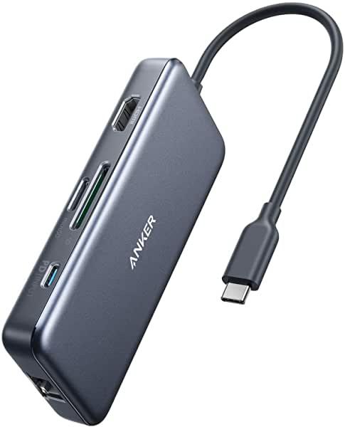 Anker USB C Hub, PowerExpand+ 7-in-1 USB C Adapter, with 4K HDMI, 60W Power Delivery