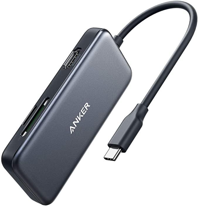 Anker USB C Hub, 5-in-1 USB C Adapter, with 4K USB C to HDMI, SD and microSD Card Reader