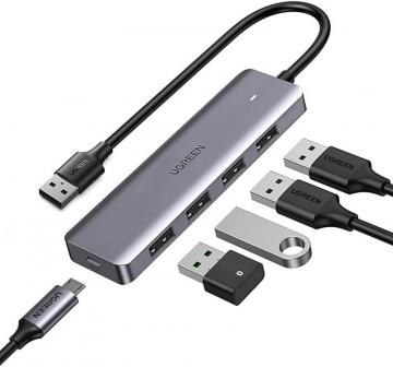 UGREEN USB Hub 3.0 4 Port Ultra Slim USB Splitter for Laptop Extension Multi-Port Extender