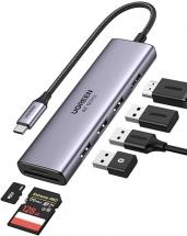 UGREEN USB C Hub HDMI 4K 60Hz, 6 IN 1 Multiport Adapter Type C Hub with 4K HDMI, 3 USB 3.0 Ports