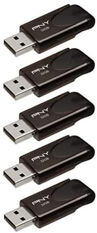 PNY 32GB Attaché 4 USB 2.0 Flash Drive 5-Pack
